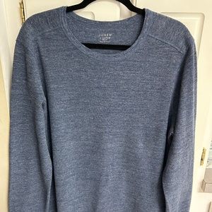 J Crew Men's Cotton L/S Blue Knit Shirt